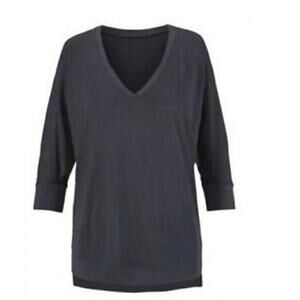 Cabi Tempt Tee Women Medium Stretchy V Neck Dolman Sleeve Black Relaxed Fit 5190